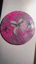 Resin glitter keychain